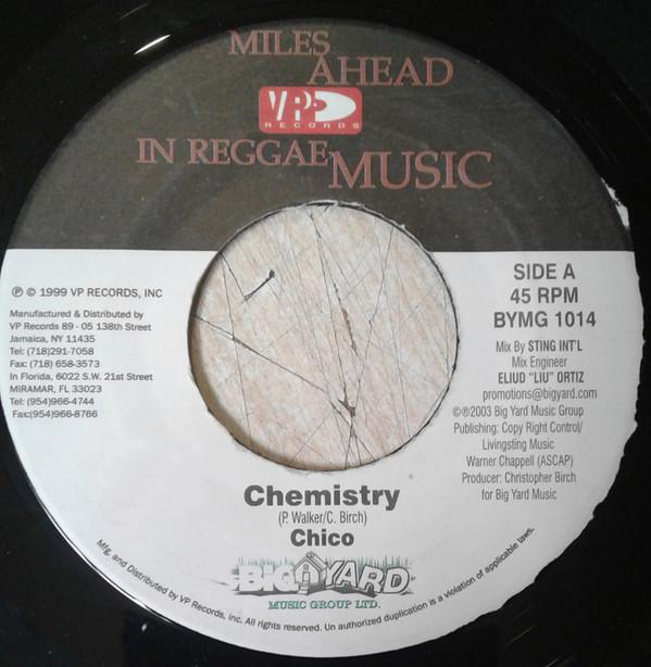 7inch Record CHICO / NICHOLAS BENNETT, E.W. - Chemistry / Frenzy BYMG1014 VP Records 1999 US Reggae, Ska & Dub Used
7inch Record CHICO / NICHOLAS BENNETT, E.W. - Chemistry / Frenzy BYMG1014 VP Records 1999 US Reggae, Ska & Dub Used