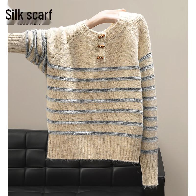 Women s Color Block Striped Knit Sweater One Size
Women s Color Block Striped Knit Sweater One Size