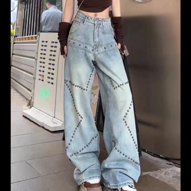 Women s Fashion Retro Rivet Wide Leg Jeans - Loose, Slimming, Stylish Design 3XL
Women s Fashion Retro Rivet Wide Leg Jeans - Loose, Slimming, Stylish Design 3XL