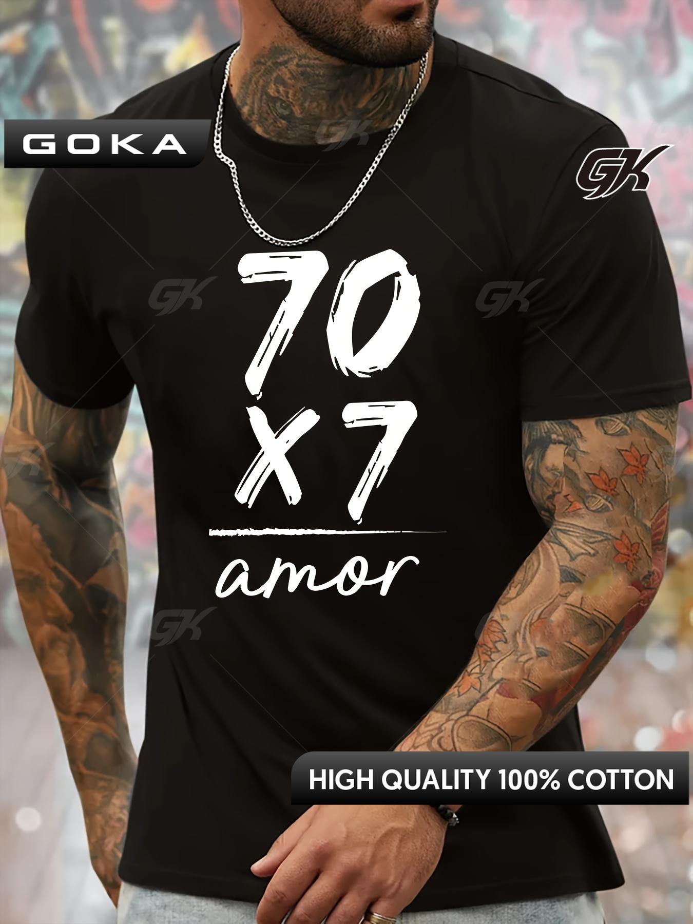 Mens 70X7 Graphic T Shirt Casual Short Sleeve 100 Pure Cotton TShirt for Summer Sportswear Breathable Personality 4XL
Mens 70X7 Graphic T Shirt Casual Short Sleeve 100 Pure Cotton TShirt for Summer Sportswear Breathable Personality 4XL