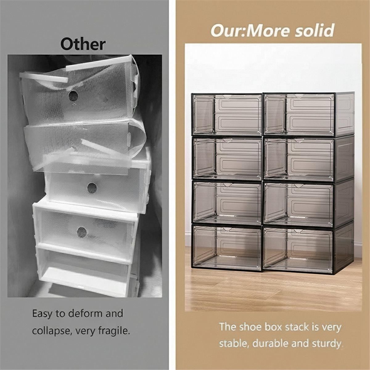 Drop Front Shoe Box,Set of 6,Stackable Plastic Box with Clear Door,As Storage and Box,for Display Sneakers,Easy Assembly China Mainland
Drop Front Shoe Box,Set of 6,Stackable Plastic Box with Clear Door,As Storage and Box,for Display Sneakers,Easy Assembly China Mainland