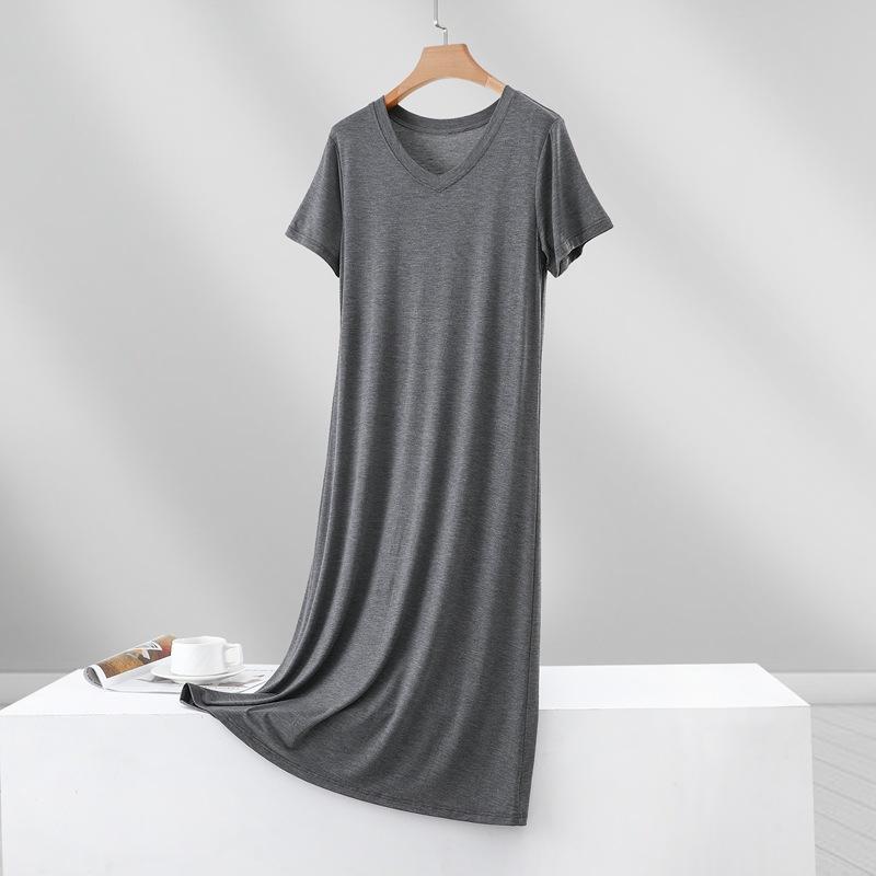 Новый летний стиль Корейское платье с V-образным вырезом, коротким рукавом, большого размера, свободного кроя, средней длины для женщин XXL темно-серого
Новый летний стиль Корейское платье с V-образным вырезом, коротким рукавом, большого размера, свободного кроя, средней длины для женщин XXL темно-серого