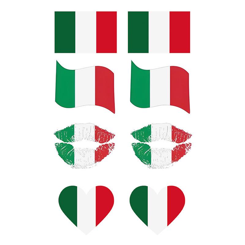 Waterproof Italy National Flag Tattoo Sticker for Football Fans 7.5*12 cm
Waterproof Italy National Flag Tattoo Sticker for Football Fans 7.5*12 cm