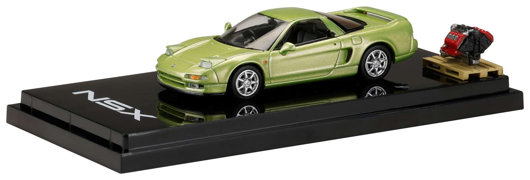 HJ64 Honda NSX Coupe with engine display model Lime Green Metallic Finished Product 1/64
HJ64 Honda NSX Coupe with engine display model Lime Green Metallic Finished Product 1/64