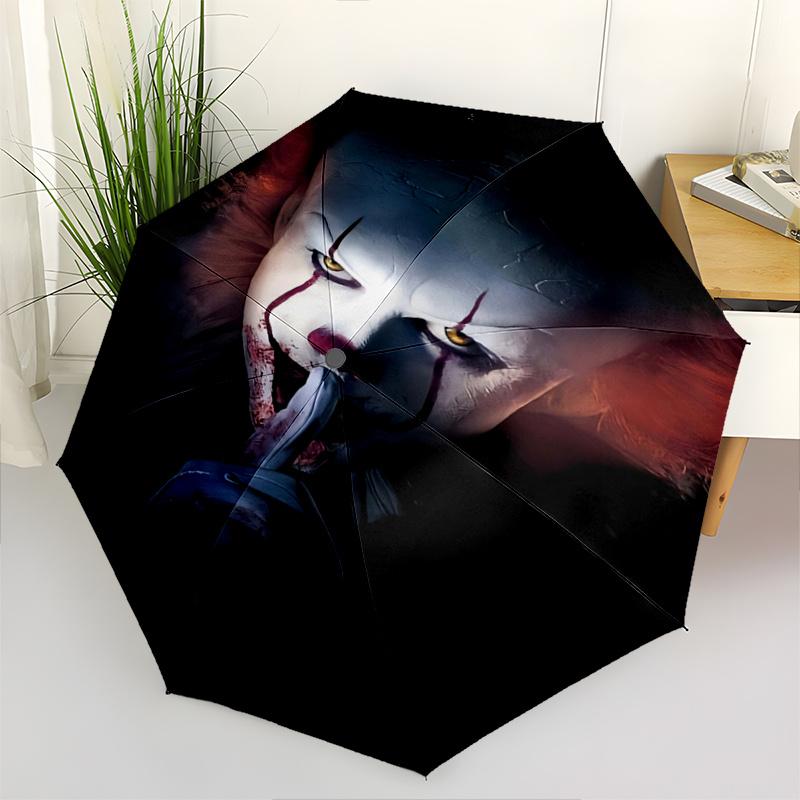 1pc Pennywise Clown Umbrella Automatic Opening & Closing, Portable 3-Fold Design, 8-Bone Iron Frame, Outdoor, Ideal Gift for Fans, Travelers, Dai
1pc Pennywise Clown Umbrella Automatic Opening & Closing, Portable 3-Fold Design, 8-Bone Iron Frame, Outdoor, Ideal Gift for Fans, Travelers, Dai