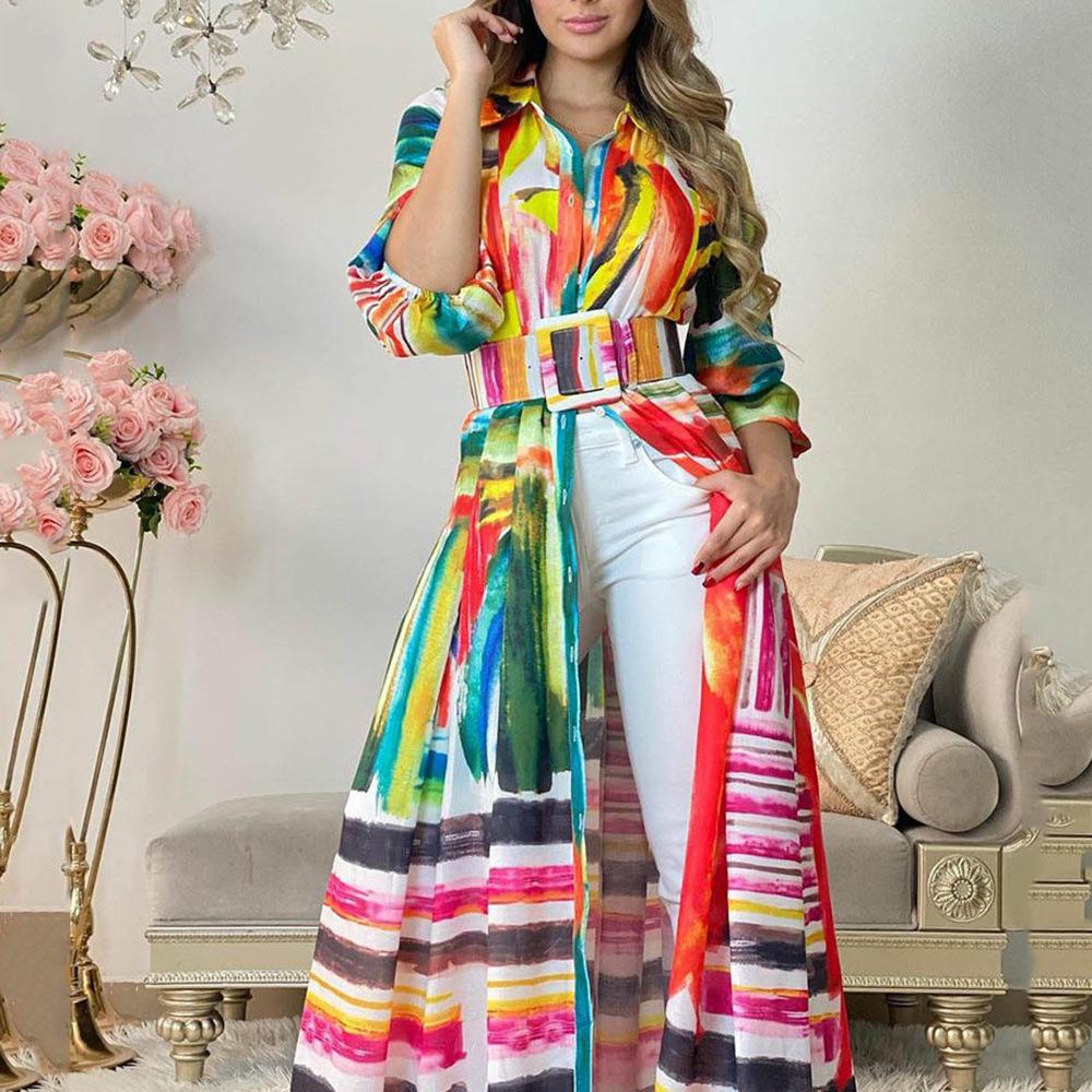 Autumn 2025 Women s European & American Colorful Print Tie-up Long Shirt Dress & Cardigan XXXL
Autumn 2025 Women s European & American Colorful Print Tie-up Long Shirt Dress & Cardigan XXXL