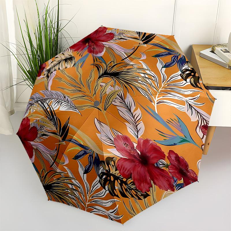 Floral Pattern,Tropical Design Automatic Folding Umbrella Compact 8 rib Design,Unique Style,Suitable for Everyday Outdoor Use,Perfect
Floral Pattern,Tropical Design Automatic Folding Umbrella Compact 8 rib Design,Unique Style,Suitable for Everyday Outdoor Use,Perfect