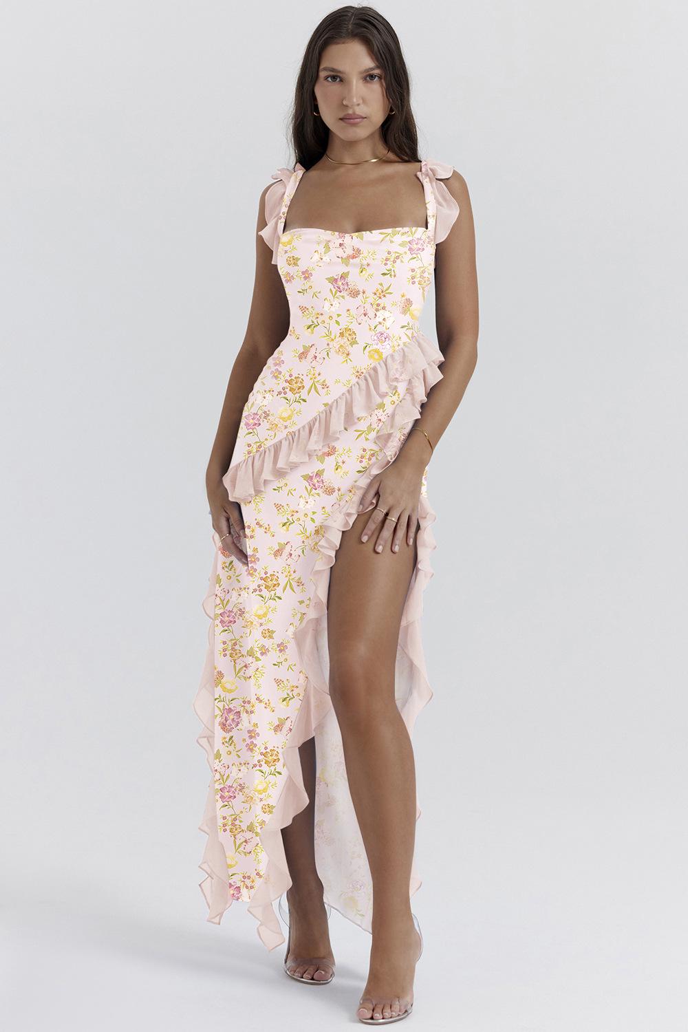 Summer new French suspender fungus edge design sense Spice girl split long dress dress women XL
Summer new French suspender fungus edge design sense Spice girl split long dress dress women XL