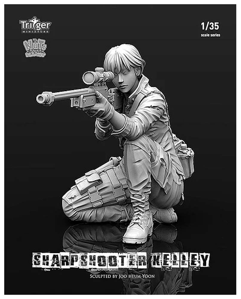 Nuts Planet Sharpshooter a female shooter aiming at her prey from the unpainted resin assembly kit T35011 1/35 Kelly, shadows,
Nuts Planet Sharpshooter a female shooter aiming at her prey from the unpainted resin assembly kit T35011 1/35 Kelly, shadows,