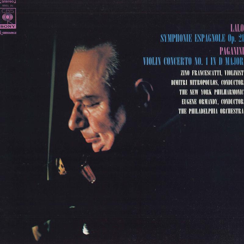 LP Record ZINO FRANCESCATTI - Lalo Symphonie Espagnole Op.21 / Pa SOCL21 CBS/SONY Japan Obi Classical Used
LP Record ZINO FRANCESCATTI - Lalo Symphonie Espagnole Op.21 / Pa SOCL21 CBS/SONY Japan Obi Classical Used