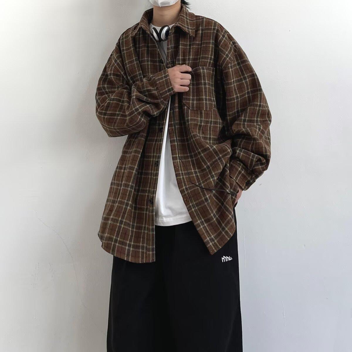 Осенне-зимний японский ретро комбинезон клетчатая рубашка для мужчин и женщин в студенческом стиле, толстая простая повседневная рубашка с длинным рукавом, пальто 2XL
Осенне-зимний японский ретро комбинезон клетчатая рубашка для мужчин и женщин в студенческом стиле, толстая простая повседневная рубашка с длинным рукавом, пальто 2XL