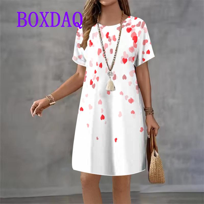 Summer 3D Floral Print Women Dress Large Size 3XL Fashion Short Sleeve O-Neck Loose Casual Mini Dress S
Summer 3D Floral Print Women Dress Large Size 3XL Fashion Short Sleeve O-Neck Loose Casual Mini Dress S