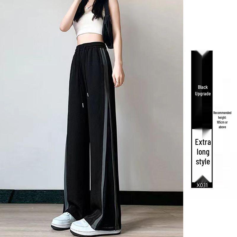 Women s Ice Silk Wide-Leg Sports Pants - Black, Thin, Straight, Loose, Casual Style for Spring, Summer, and Autumn L
Women s Ice Silk Wide-Leg Sports Pants - Black, Thin, Straight, Loose, Casual Style for Spring, Summer, and Autumn L
