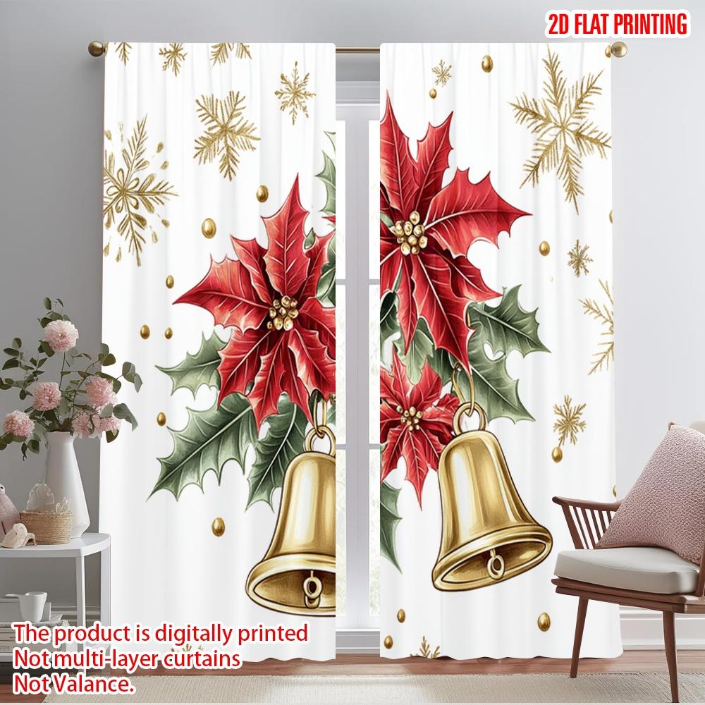 2pcs,2D plane printing Curtain Fabric Christmas Bells Holly Poinsettia Snowflakes (3) Polyester Fabric (without rod) Room Decor 52.50×116.00 CM 2pcs
2pcs,2D plane printing Curtain Fabric Christmas Bells Holly Poinsettia Snowflakes (3) Polyester Fabric (without rod) Room Decor 52.50×116.00 CM 2pcs