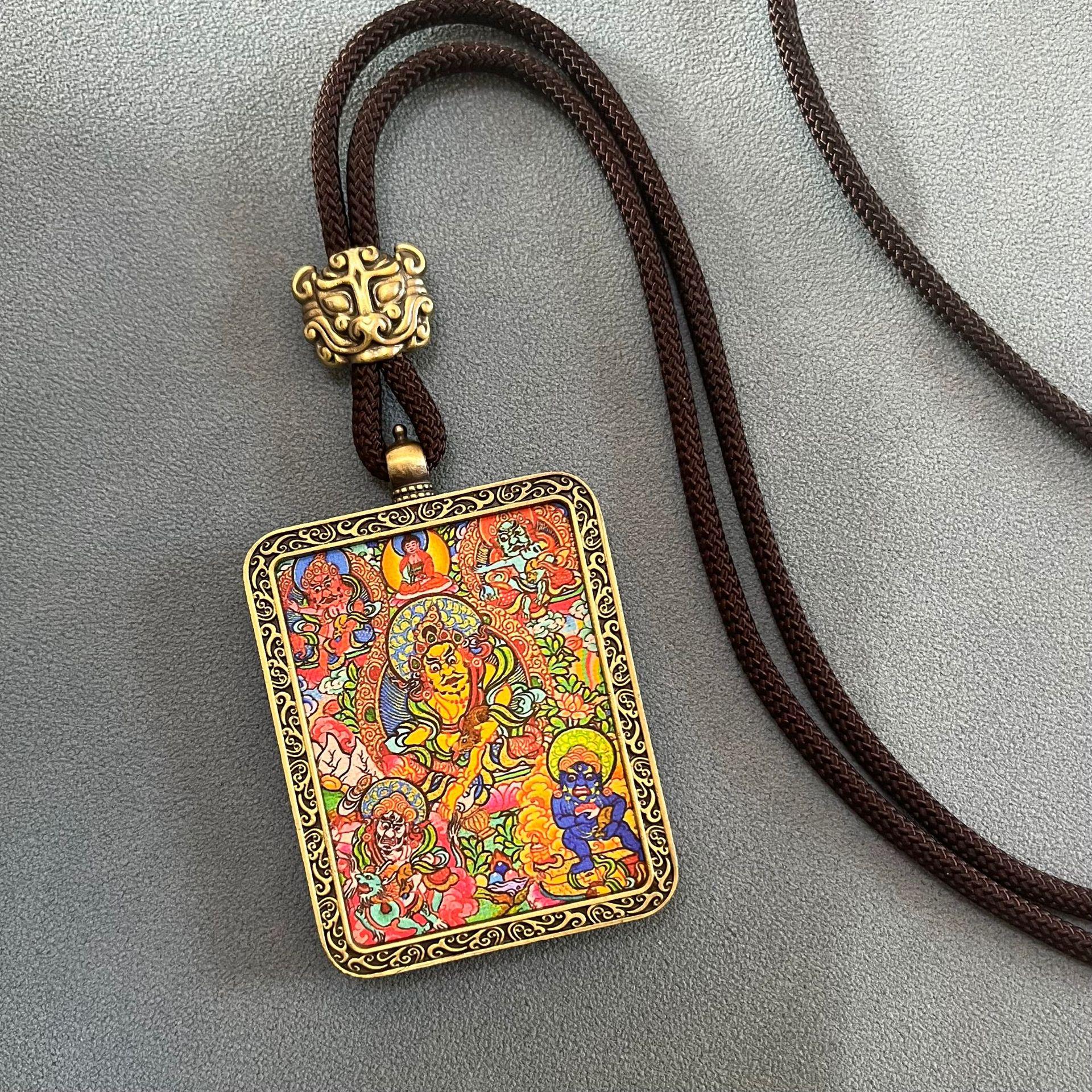 Five Wealth Gods Thangka Pendant - Scenic Night Market Souvenir to Attract Wealth Golden Beast of Mountains and Rivers
Five Wealth Gods Thangka Pendant - Scenic Night Market Souvenir to Attract Wealth Golden Beast of Mountains and Rivers