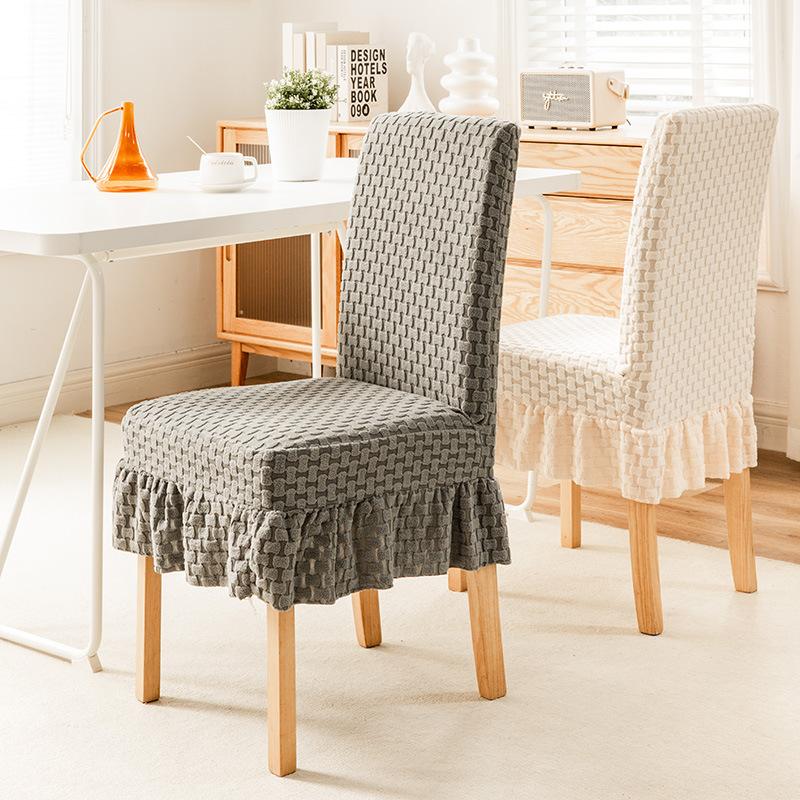 Simple Skirt Chair Cover Knitted Jacquard Dining Table Chair Cover Elastic Stool Cover Universal Thickened Integrated Chair Cover 45*50*50 cm
Simple Skirt Chair Cover Knitted Jacquard Dining Table Chair Cover Elastic Stool Cover Universal Thickened Integrated Chair Cover 45*50*50 cm