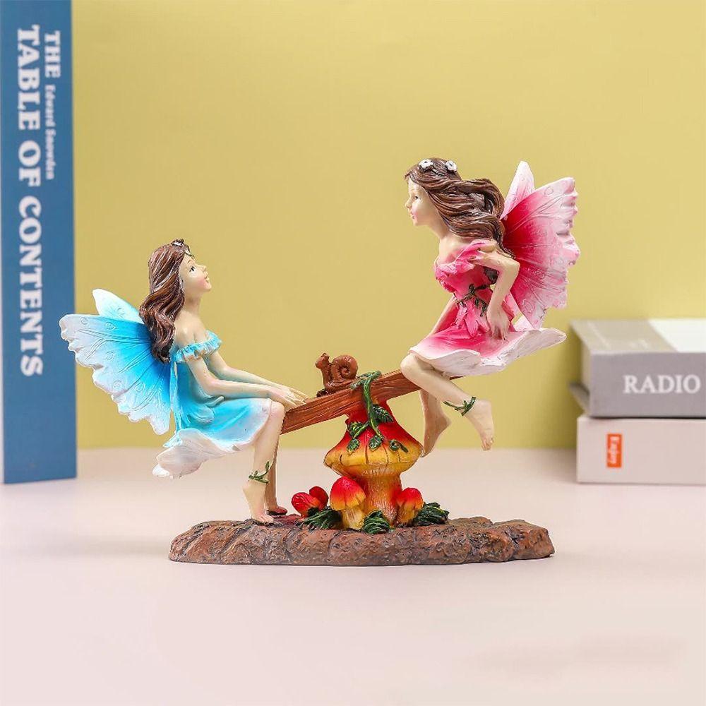 Cute Fairy Play Seesaw Statue Delicate Garden Resin Ornaments Flower Fairies Figurine Courtyard Fairy
Cute Fairy Play Seesaw Statue Delicate Garden Resin Ornaments Flower Fairies Figurine Courtyard Fairy