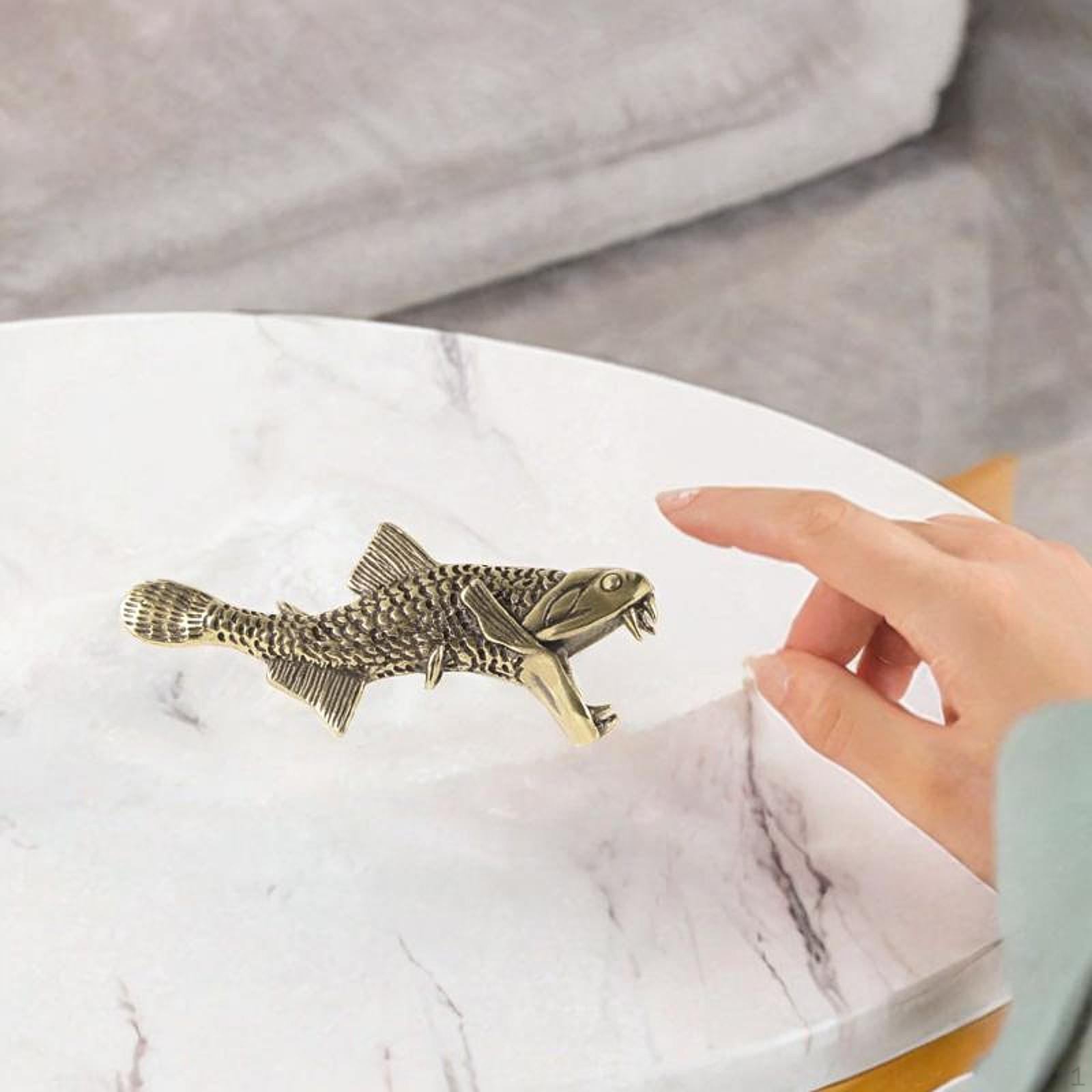 Brass Fish Sculpture Figurine Tea Pet Ornament Artwork Collectibles Animal Figure for Fireplace
Brass Fish Sculpture Figurine Tea Pet Ornament Artwork Collectibles Animal Figure for Fireplace