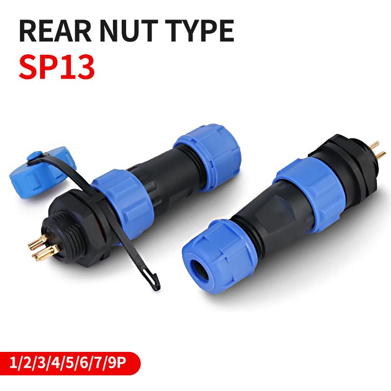 SP13 Waterproof Connector Back Nut Male Plug & Female Socket Wire Cable Connector Aviation Connector 1/2/3/4/5/6/7 Pin
SP13 Waterproof Connector Back Nut Male Plug & Female Socket Wire Cable Connector Aviation Connector 1/2/3/4/5/6/7 Pin