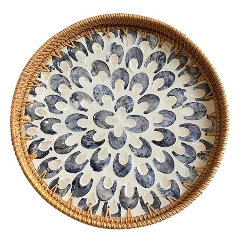 Rattan Fruit Plate Handwoven Shell Fruits Plates Aesthetic Luxury Living Room Tray Elegant Modern Round Trays Table Decorations Small-30X30X3CM
Rattan Fruit Plate Handwoven Shell Fruits Plates Aesthetic Luxury Living Room Tray Elegant Modern Round Trays Table Decorations Small-30X30X3CM