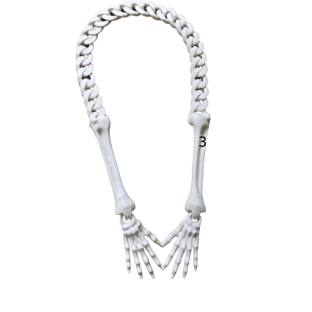 Rock Punk Gothic Necklace Creative Skeleton Necklace Unique Handbone Heart Necklace Party білий
Rock Punk Gothic Necklace Creative Skeleton Necklace Unique Handbone Heart Necklace Party білий