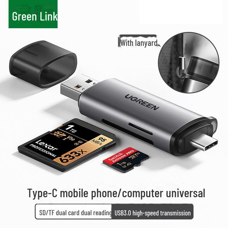 Greenlink USB 3.0 High-Speed Multi-Function SD/TF Card Reader with Android & Type-C Compatibility USB2.0 dual card single read
Greenlink USB 3.0 High-Speed Multi-Function SD/TF Card Reader with Android & Type-C Compatibility USB2.0 dual card single read