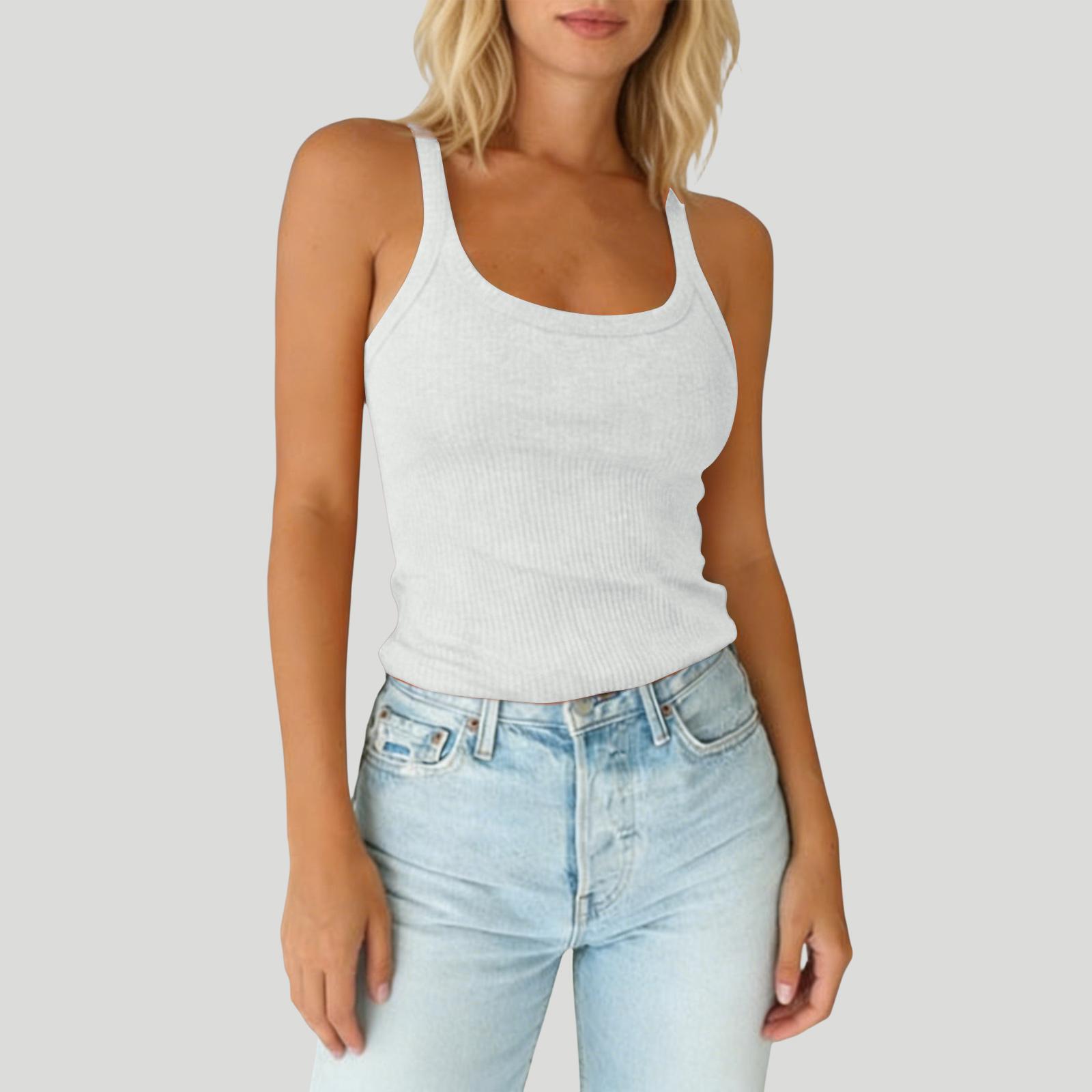 Women s Summer U-Neck Sleeveless Stretch Casual Slim Fit Tank Top XL білий
Women s Summer U-Neck Sleeveless Stretch Casual Slim Fit Tank Top XL білий