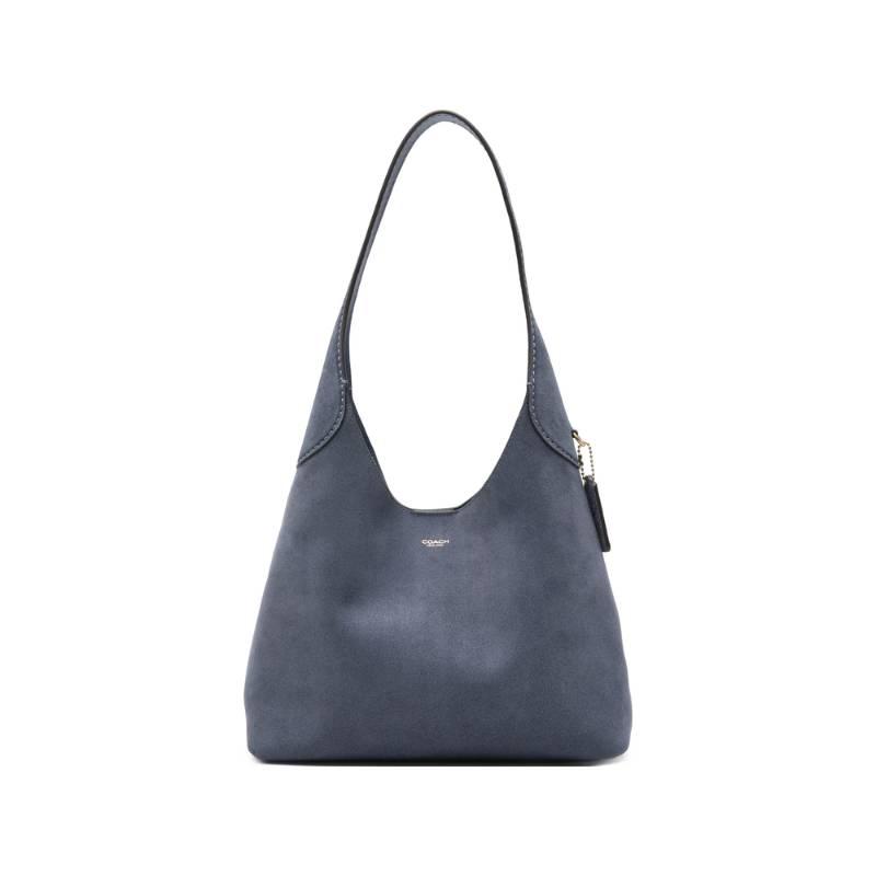 COACH Brooklyn 28 Top Handle Gold Letter Logo Hot Stamped Rectangular Tag Built-in Snap Button Suede Hobo Shoulder Bag Large Women s Gray Blue синій
COACH Brooklyn 28 Top Handle Gold Letter Logo Hot Stamped Rectangular Tag Built-in Snap Button Suede Hobo Shoulder Bag Large Women s Gray Blue синій