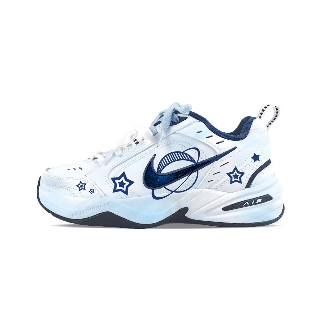 Nike Air Monarch 4 Abrasion Resistant Breathable Low top Chunky Sneakers Unisex Blue White 415445-102(team183-) 40.5
Nike Air Monarch 4 Abrasion Resistant Breathable Low top Chunky Sneakers Unisex Blue White 415445-102(team183-) 40.5