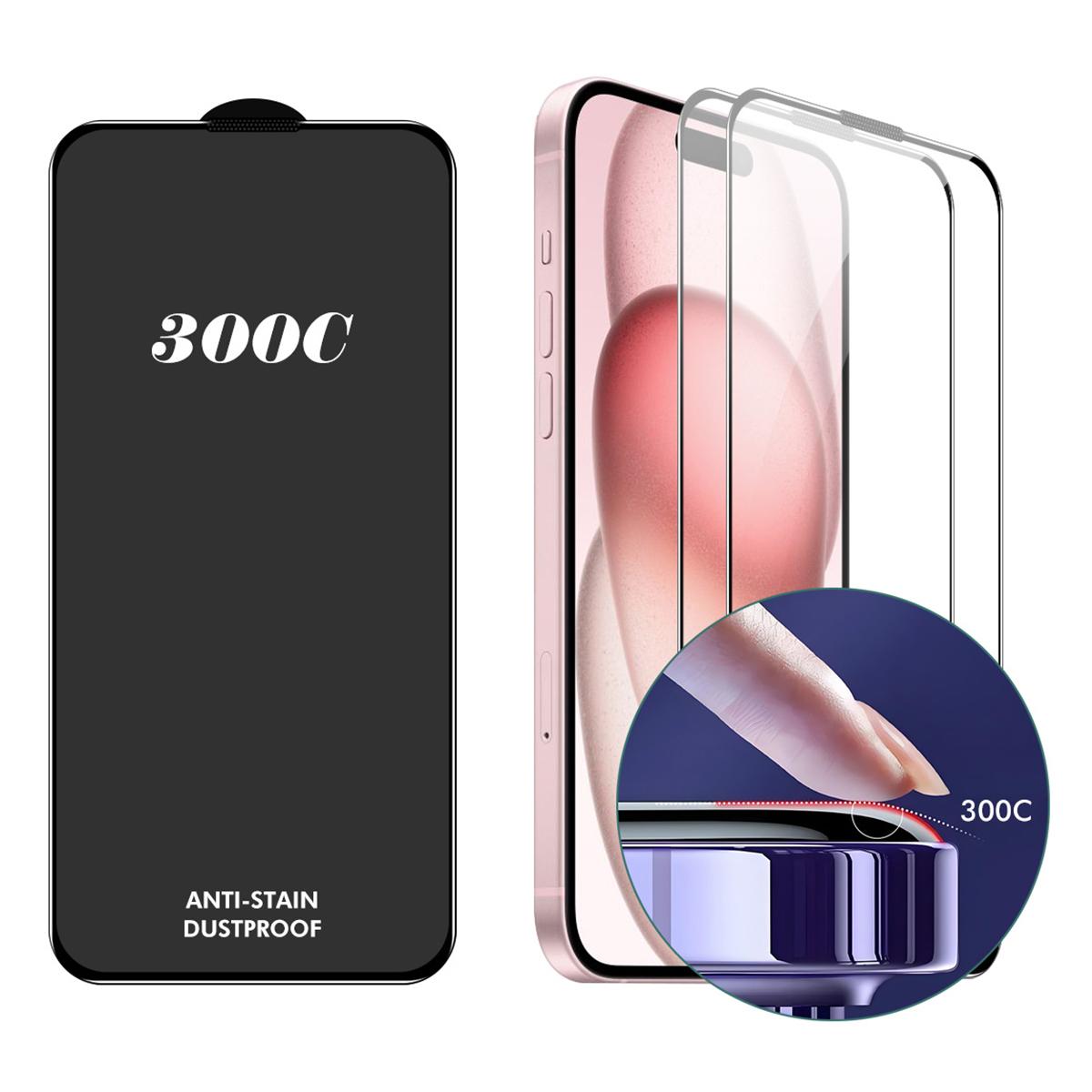 ENKAY HAT-PRINCE 2PCS For iPhone 16 Plus/15 Plus Screen Protector 300C Large Arc Silk Print High Aluminium-Silicon Glass Film As Shown A
ENKAY HAT-PRINCE 2PCS For iPhone 16 Plus/15 Plus Screen Protector 300C Large Arc Silk Print High Aluminium-Silicon Glass Film As Shown A