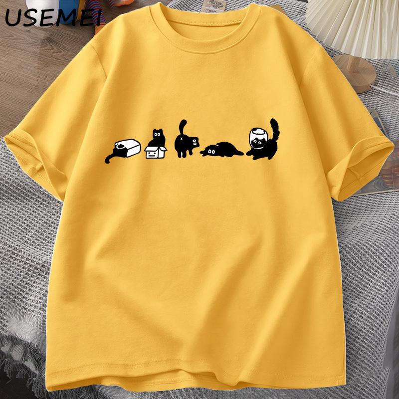 Five Mood Cats T-Shirts Oversized Cat Mom Tee Funny Cotton Short Sleeves Cat Lovers T Shirt Men Casual O Neck Summer Tops XL жовтий
Five Mood Cats T-Shirts Oversized Cat Mom Tee Funny Cotton Short Sleeves Cat Lovers T Shirt Men Casual O Neck Summer Tops XL жовтий