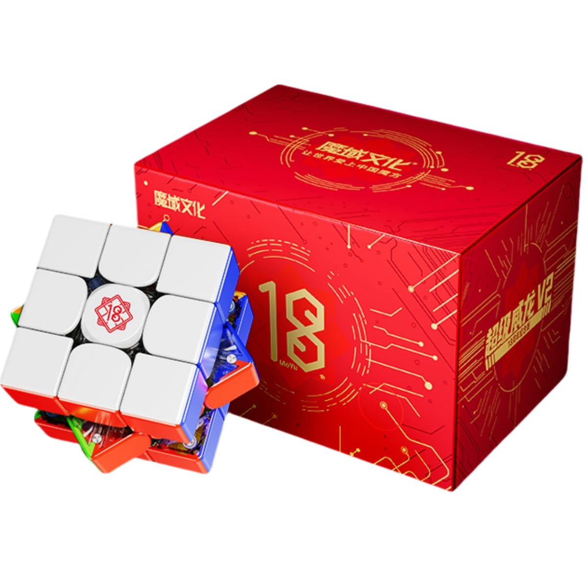 Bucubke MoYu Super Weilong V2 Anniversary Limited 3x3 Magnet Speed Cube 18th Anniversary Model Stickerless Educational Puzzle Toy Weilong V2 18th
Bucubke MoYu Super Weilong V2 Anniversary Limited 3x3 Magnet Speed Cube 18th Anniversary Model Stickerless Educational Puzzle Toy Weilong V2 18th