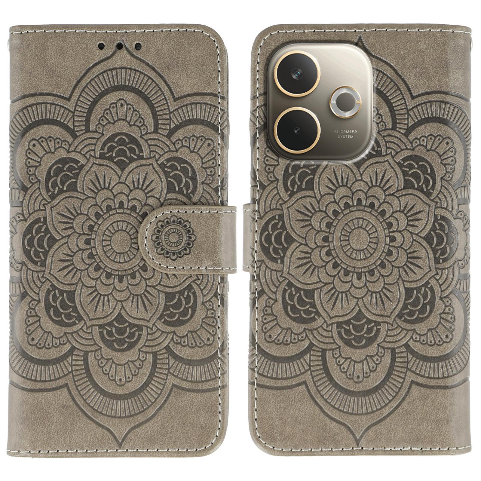 Для Oppo A5 Pro 5G (Глобальный) Чехол из искусственной кожи с тисненым дизайном мандалы, кошелек, чехол для телефона Grey
Для Oppo A5 Pro 5G (Глобальный) Чехол из искусственной кожи с тисненым дизайном мандалы, кошелек, чехол для телефона Grey