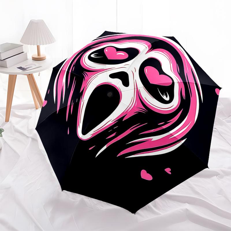 Pink Heart Ghostface Umbrella:Automatic Opening&Closing,Foldable Design,8 Bone Frame,Ideal Gift for Fans and Travelers0104005a
Pink Heart Ghostface Umbrella:Automatic Opening&Closing,Foldable Design,8 Bone Frame,Ideal Gift for Fans and Travelers0104005a