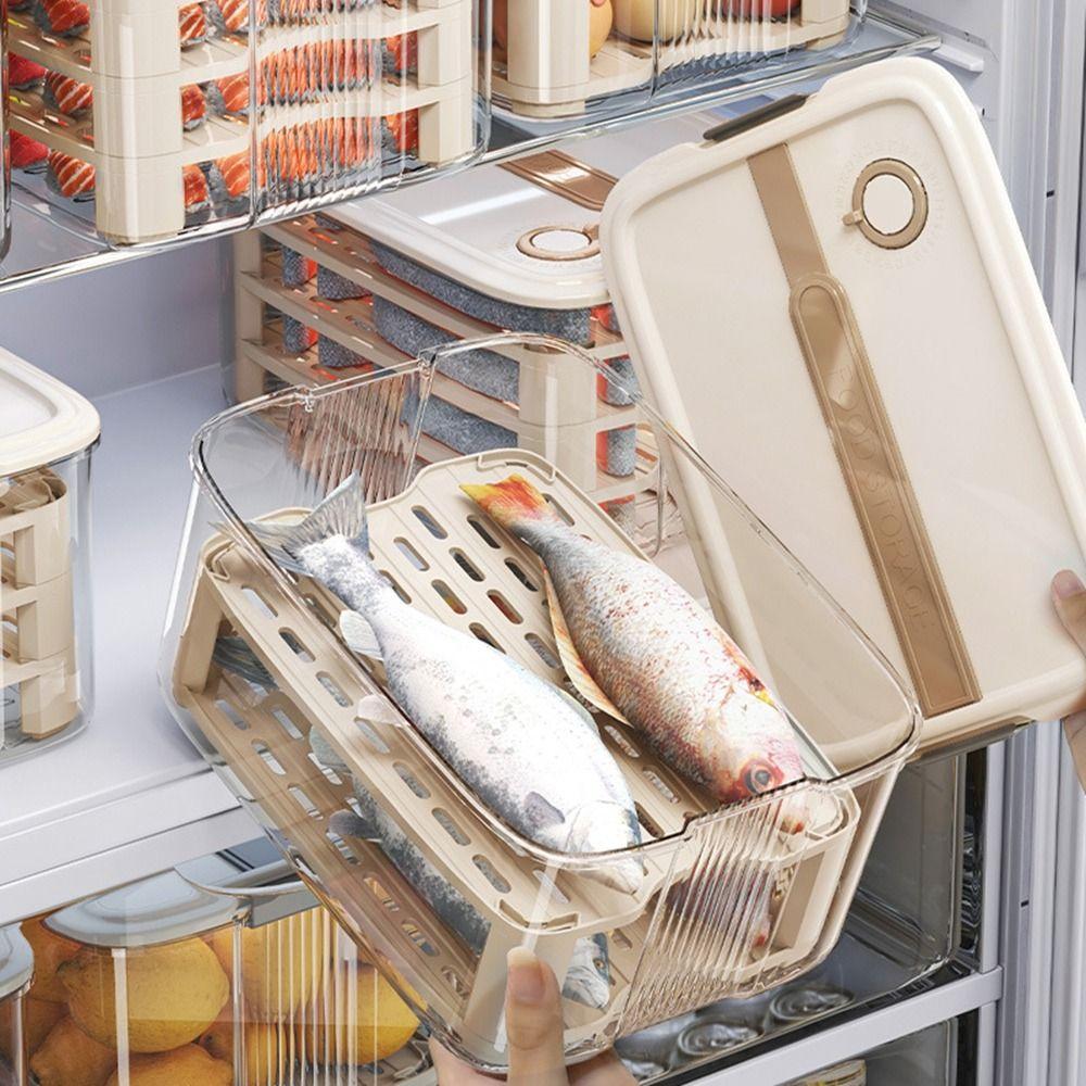 Plastic Food Storage Container Fresh-keeping Meat Freezing Box Vegetable Fruit Storage Box Outdoor Beige-Style A
Plastic Food Storage Container Fresh-keeping Meat Freezing Box Vegetable Fruit Storage Box Outdoor Beige-Style A