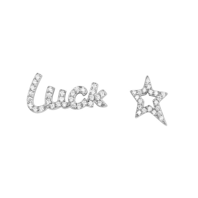 Серьги Lucky Star с бриллиантовой звездой Серьги Lucky English Letters Асимметричный дизайн
Серьги Lucky Star с бриллиантовой звездой Серьги Lucky English Letters Асимметричный дизайн