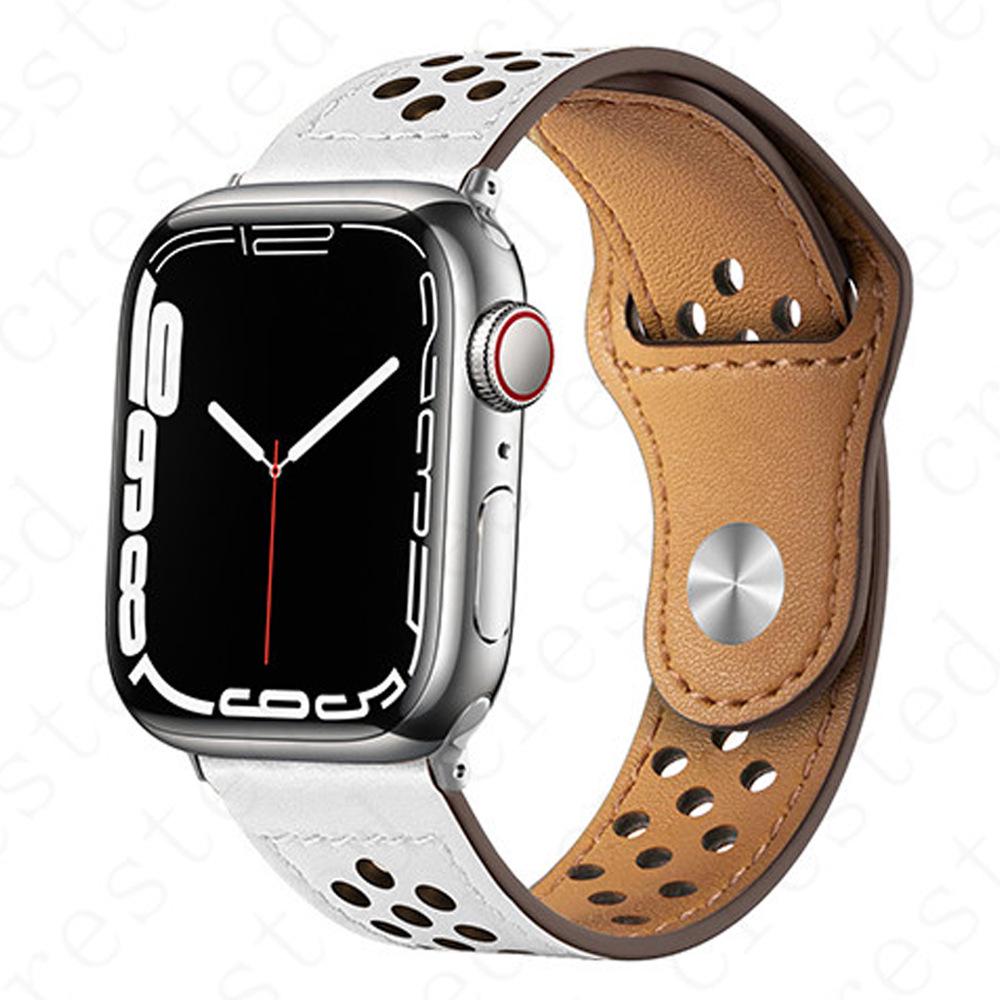 Совместимый ремешок для часов из искусственной кожи для Apple iWatch7 - Летняя коллекция с дизайном с широкими отверстиями для мужчин и женщин, подходит для моделей 2-6SE 41mm
Совместимый ремешок для часов из искусственной кожи для Apple iWatch7 - Летняя коллекция с дизайном с широкими отверстиями для мужчин и женщин, подходит для моделей 2-6SE 41mm