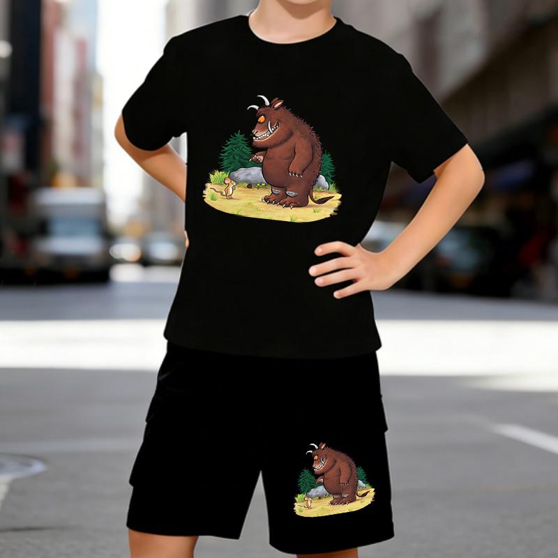 Boys 2 Piece Funny Gruffalo printed outfit, Short Sleeve T-Shirt and Shorts Set for Kids Age 5-14,Black ,White Sporty Casual Summer Clothes 5-6 Years чёрный
Boys 2 Piece Funny Gruffalo printed outfit, Short Sleeve T-Shirt and Shorts Set for Kids Age 5-14,Black ,White Sporty Casual Summer Clothes 5-6 Years чёрный