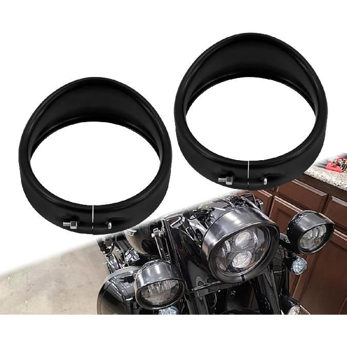 Motorcycle 4.5 Auxiliary Fog Light Trim Ring Cover 4 1/2 LED Passing Lamp Trim Rings Visor Style Fit for Harley Touring Electra Glide Road King матовий чорний колір
Motorcycle 4.5 Auxiliary Fog Light Trim Ring Cover 4 1/2 LED Passing Lamp Trim Rings Visor Style Fit for Harley Touring Electra Glide Road King матовий чорний колір
