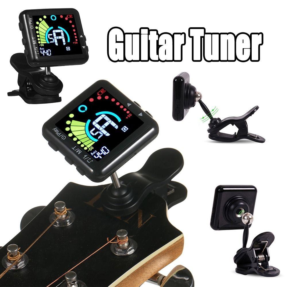 LED Color Display Electric Guitar Tuner Clip-on Violin Ukulele Tuner Fit All Instruments with Metronome function
LED Color Display Electric Guitar Tuner Clip-on Violin Ukulele Tuner Fit All Instruments with Metronome function