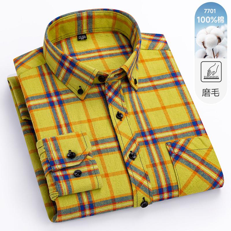 100%Cotton Fashion Men s Plaid Shirts For Long Sleeve Single Patch Pocket Design Young Casual Standard-Fit Flannel Shirt 47
100%Cotton Fashion Men s Plaid Shirts For Long Sleeve Single Patch Pocket Design Young Casual Standard-Fit Flannel Shirt 47