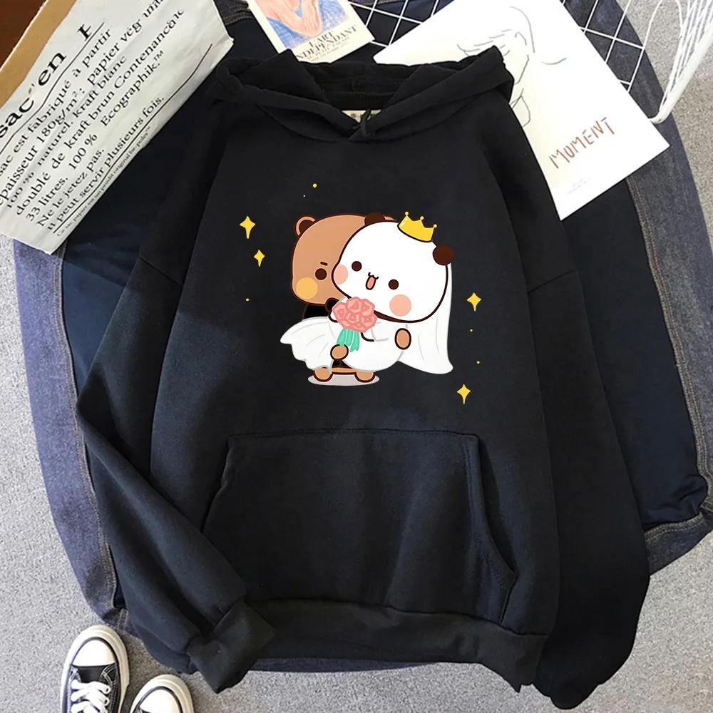 Толстовки с капюшоном Dudu и Bubu Get Married для женщин, одежда Kawaii, милые толстовки с изображением медведя панды, флис, эстетичный пуловер Sudaderas S
Толстовки с капюшоном Dudu и Bubu Get Married для женщин, одежда Kawaii, милые толстовки с изображением медведя панды, флис, эстетичный пуловер Sudaderas S