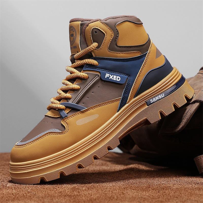 2024 autumn and winter high-top leather tide board shoes thick-soled Martin boots men s tooling boots live broadcast retro foot locomotive boots men 39 чорний
2024 autumn and winter high-top leather tide board shoes thick-soled Martin boots men s tooling boots live broadcast retro foot locomotive boots men 39 чорний
