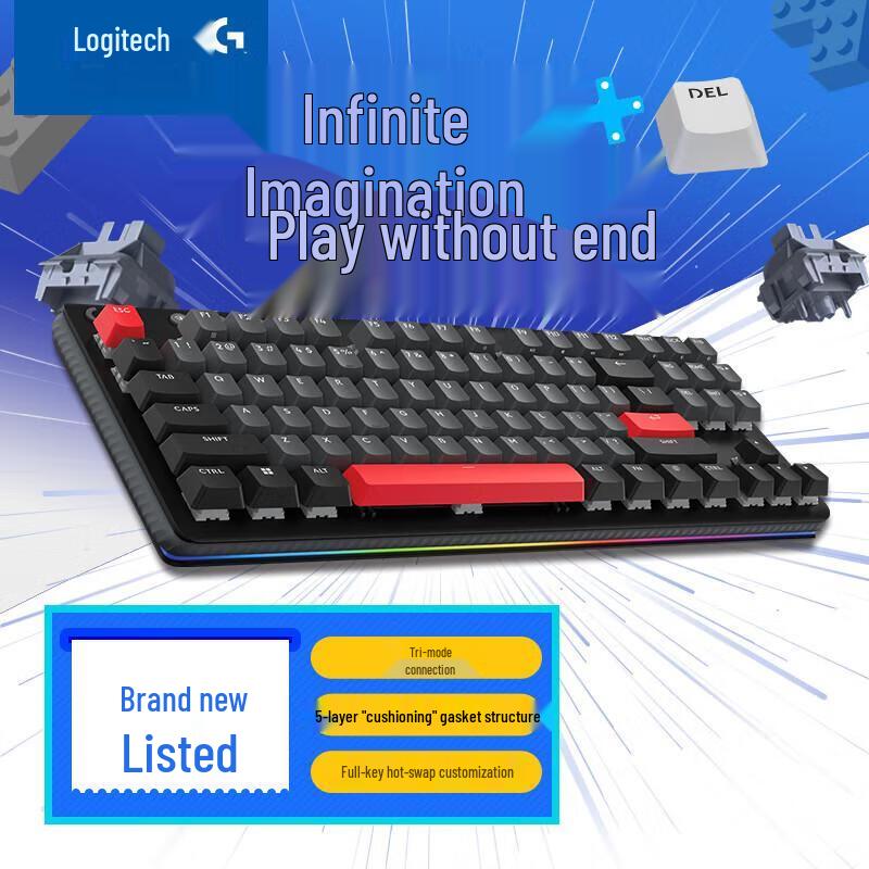 Logitech G G517 Tri-Mode Gaming Keyboard
Logitech G G517 Tri-Mode Gaming Keyboard