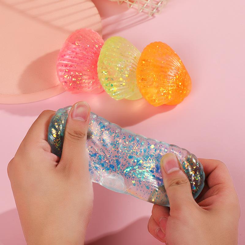 Transparent Seashell Stress Ball, Colorful Sequins Fidget Toy, Elastic Squeezing Decompression Gift
Transparent Seashell Stress Ball, Colorful Sequins Fidget Toy, Elastic Squeezing Decompression Gift