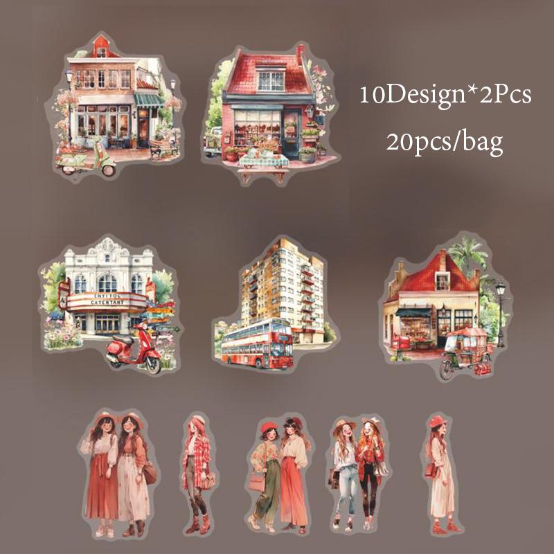 20pcs/bag Sticker Pack City Character Collage Sticker Pack Handbook DIY Scrapbook & Diary Decoration Sticker Pack
20pcs/bag Sticker Pack City Character Collage Sticker Pack Handbook DIY Scrapbook & Diary Decoration Sticker Pack