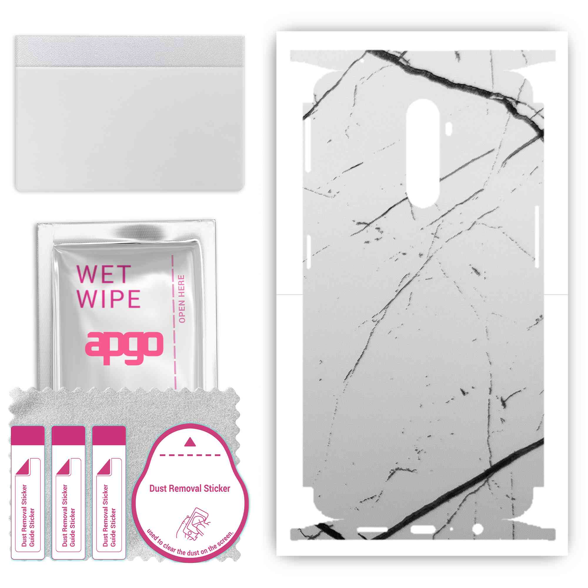 apgo Protective Skin Sticker for the back+sides compatible with Realme X2 Pro, Full Wrap Film, Foil, Vinyl - Pattern White Marble
apgo Protective Skin Sticker for the back+sides compatible with Realme X2 Pro, Full Wrap Film, Foil, Vinyl - Pattern White Marble