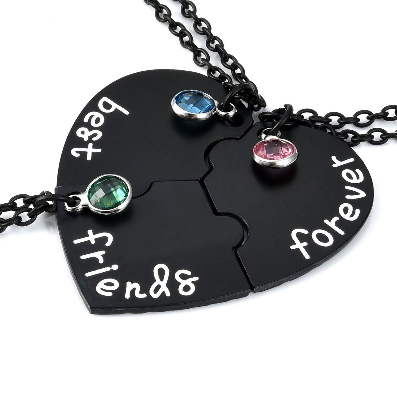 Ожерелье Top Plaza Best Friends Forever and Ever, 3 BFF Heart Puzzle, ожерелье из сплава с подвеской, украшения для дружбы для сестер со стразами, металл,
Ожерелье Top Plaza Best Friends Forever and Ever, 3 BFF Heart Puzzle, ожерелье из сплава с подвеской, украшения для дружбы для сестер со стразами, металл,