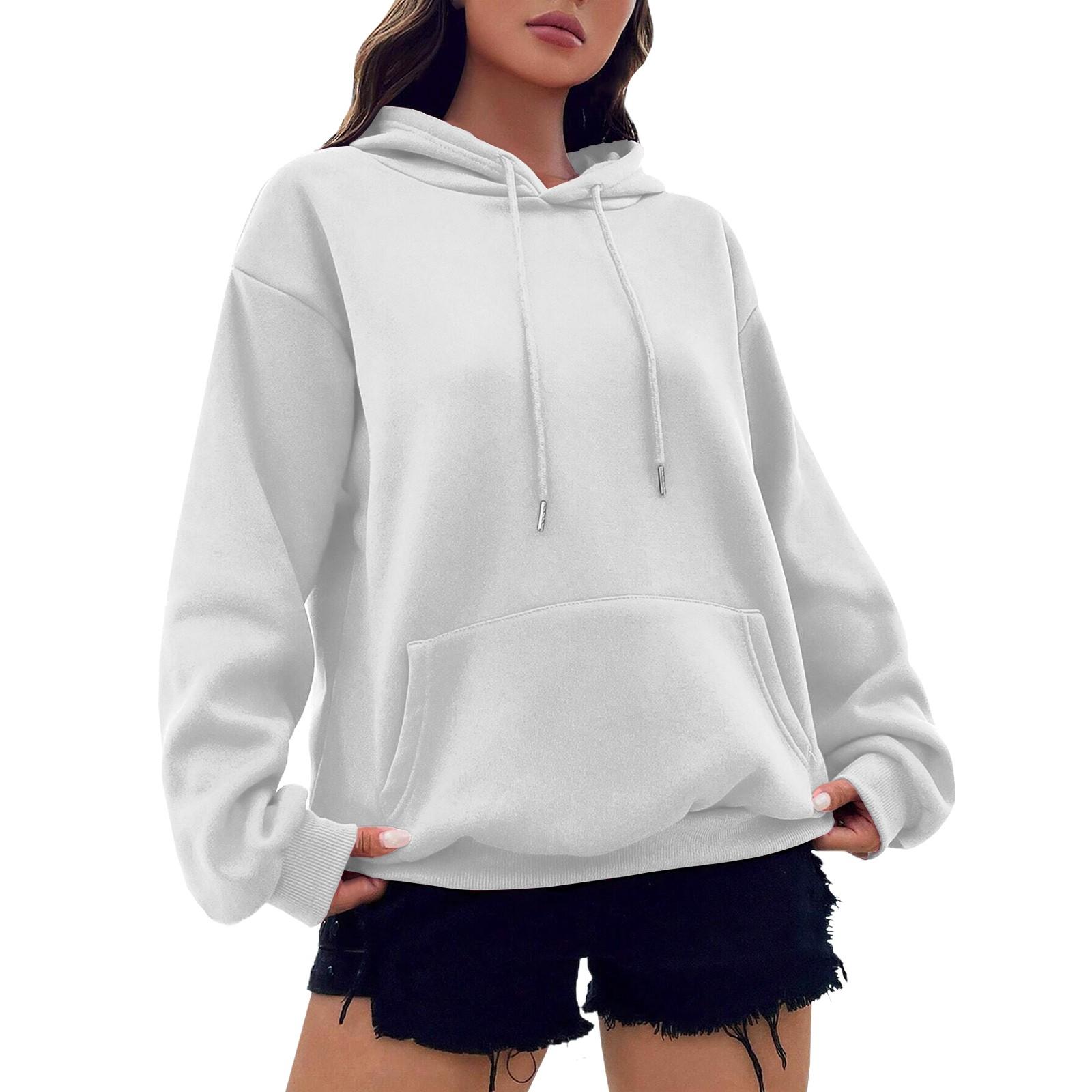 Женская модная осенне-зимняя однотонная свободная флисовая толстовка с длинным рукавом и капюшоном M
Женская модная осенне-зимняя однотонная свободная флисовая толстовка с длинным рукавом и капюшоном M