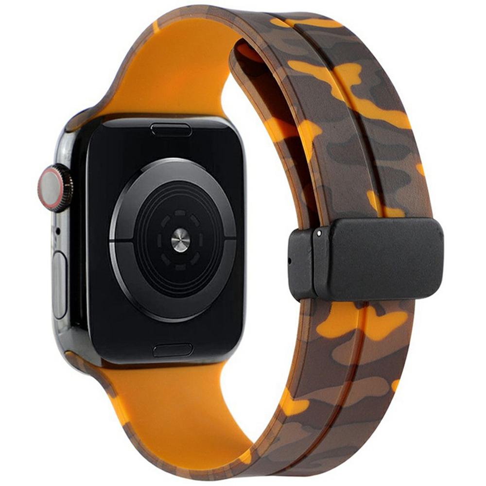 KALEBOL Camouflage Silicone Strap for Apple Watch Series 10 Ultra 9 8 7 SE 6 5 4 3 2 1 46mm 49mm 45mm 44mm 42mm Magnetic Watch Band Yellow
KALEBOL Camouflage Silicone Strap for Apple Watch Series 10 Ultra 9 8 7 SE 6 5 4 3 2 1 46mm 49mm 45mm 44mm 42mm Magnetic Watch Band Yellow